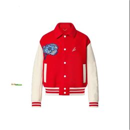 New Fashion Baseball Coat Uniform LVVVV Jacket Single Breasted Warm Couples Women Men Varsity Men's Designer Lvse Clothing V Character high quality Top 327