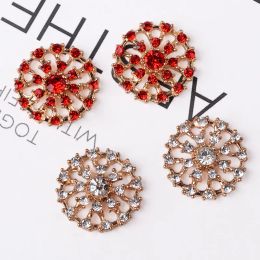 charms 50pcs 22mm Gold Colour New fashion Alloy Material Crystal Hollow Flower Shape Beads charm for DIY Handmade Jewellery Making