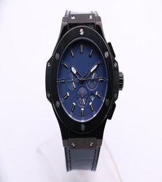 Luxury Master Design AAA Men039s Automatic Mechanical Watch BIG Silver White Stainless Steel Dial Black Rubber Strap BANG Blue 1634664