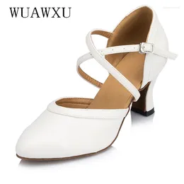 Dance Shoes NATASHA Latin White Women's Professional Black Soft Soles 8cm