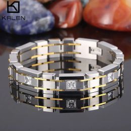 Strands Stainless Steel Bracelet for Men Watch Bracelets Bangles Men Health Care Jewellery Titanium Steel Gift