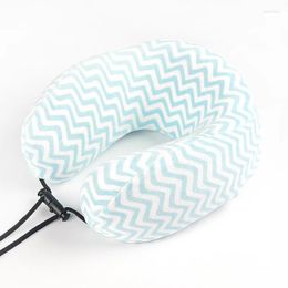 Pillow Striped Travel U Shape For Airplane Inflatable Home Office Soft Memory Foam Babies Neck Sleep