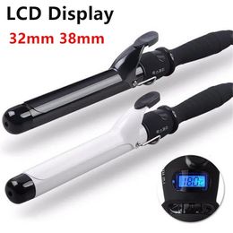 Professional 32mm 38mm LCD Display Hair Curler Adjustment Temperature Curl Irons Curling Wand Roller Styling Tools 240412