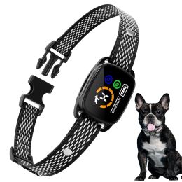 Collars Smart Automatic Anti Barking Dog Collar Rechargeable Vibration Stop Bark Collar Pet Accessories for Small Medium Dogs 515lbs