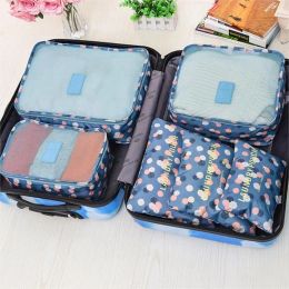 Bags 6Pcs Travel Luggage Packing Organisers Set With Toiletry Bag, Clothing Classification Storage Bag
