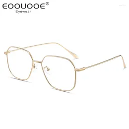 Sunglasses Frames Gold Titanium Women's Glasses Frame Internet Celebrity Eyewear Myopia Prescription Anti Blue Light Lenes Anti-Reflection