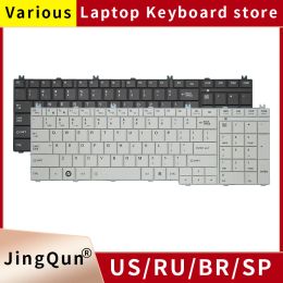 Keyboards US Russian SP BR Laptop Keyboard For Toshiba Satellite L670 L670D L675 L675D C660 C660D C655 L655 L655D L650 C650 670 L750 L750D