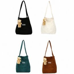 2023 New Vintage Corduroy Bag Vintage Large Tote Clutch Bag Solid Colour Shoulder Bag Fi Ladies Large Capacity Shop f0ER#