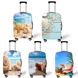 Accessories Ocean Beach Starfish Suitcase Cover Travel Casual Fashion Conch Elastic Dust Cover Woman Travel Luggage Cover