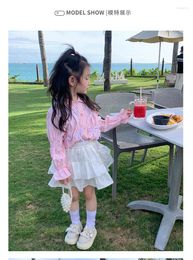 Clothing Sets Shirt Skirt Spring 2024 Korean Edition Children's Primary And Secondary School Girls Fashionable Set