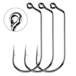 Accessories 100pcs Fishhooks 120 Degree High Carbon Steel Jig Lure Fishing Hooks Black Nickle 32786 Pesca Circle Fishing Hook Set 1/0#5/0#