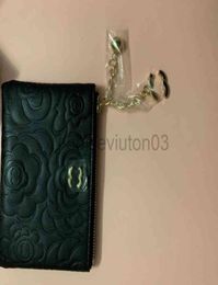 Designer Bag Leather Handbag Wallet Fashion Womens Mens Lovers Small Camellia Zipper Zero Mini Wallet Card Bag No Box L575164987