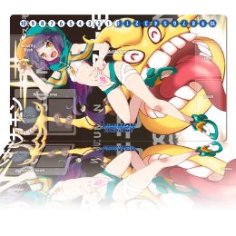Pads Digimon Playmat Scumon Girl DTCG CCG Board Game Trading Card Game Mat Gaming Accessories Anime Mouse Pad Desk Mat Zones Free Bag