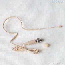 Microphones ACT30 Lavalier Tie Clip earset Headset Audio Microphone for MiPro Wireless Belt Pack System TA4F mini Lock Black Beige