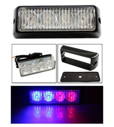 DRL Strobe Flash 4 SMD LED 12V 24V Warning Light Car Emergency Beacon Headlights Assembly Fit Hazard SUV Offroad Truck9473526