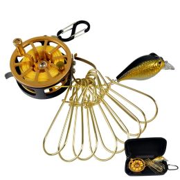 Accessories Portable Fishing Lock Buckle EyeCatching Float with Reel Fishing Stringer Lock Hollow Thread Cup Smooth Durable Angler Supplies