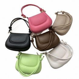 korean Style Simple PU Underarm Bag Minority Design Crossbody Bag Women Handbag Girls Fi Retro Handbag A3Wx#