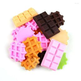 Decorative Flowers Simulation Food Waffle Biscuits Chocolate Sandwich Kindergarten Early Dducation Props Shooting 4pc/lot