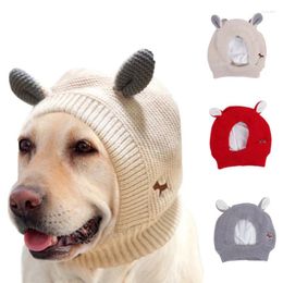 Dog Apparel Fashion Hats Earmuffs Soundproof Pet Knitted Hat Medium Large Relief Dogs Accessoires