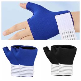 Wrist Support Compression Pain Brace Gym Fitness Gloves Wraps Hand Protectors Sports Wristband Bandage Belt Black
