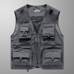 Utomhus Casual Men's Trendy Brand Multi-Pocket Photographer Fishing Workwear Director Mountaineering Couple Vest