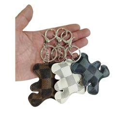 PU LEATHER MULTI COR CAR LEATHER CAY CHAIN ​​PENDANT CUTE BEAR BEAN