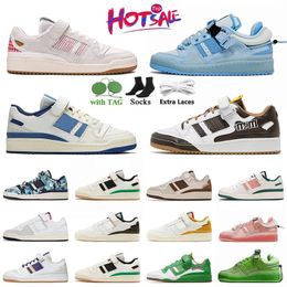 2024 Casual Shoes Forum Low x Bad Bunny Mens Women Luxury Running shoe Pink Easter Egg Buckle Brown Back to School Ice Blue Grey Crew Green Suns OG Trainers Sneakers 36-45