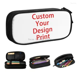 Cosmetic Bags Custom Your Design Cute Pencil Case Girl Boy Large Capacity Customised Printed Pouch Students Stationery