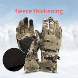 Footwear Winter camouflage hunting gloves warm nonslip fishing gloves waterproof touch screen ski camping gloves