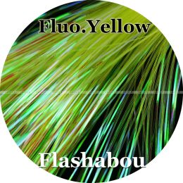 Accessories Fluorescent Yellow Color, 20 Packs Flashabou, Micro, Holographic Tinsel, Mylar Metallic Tinsel, Flat Flash, Fly Jig Lure Fishing