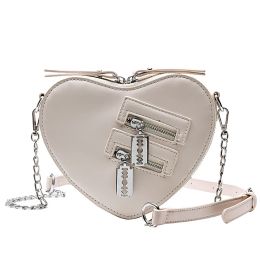 Shell Gothic Heart Blade Zipper Chain Crossbody Bags for Women Girl Casual Shoulder Purses Handbags Techwear Summer Wallet Goth