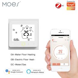 Control ZigBee Smart Thermostat Temperature Controller Hub Required Water/Electric floor Heating Water/Gas Boiler with Alexa Google Home