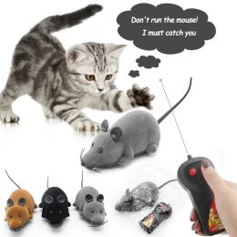 Toys Funny Pet Cat Toy Smart Running Mouse Interactive Toys Wireless Remote Electric Mechanical Motion Rat Kitten Cat Teaser Toys