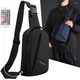 Backpack Men Cross Body Sling Bag Shoulder Chest Pouch Waterproof Nylon Fashion Travel Male Mini Daypack Side Messenger Bags