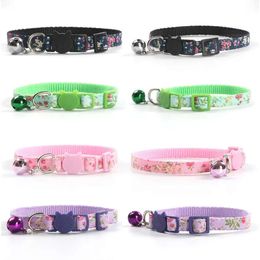 Bell for Cute Cat Collars Teddy Bomei Dog Cartoon Funny Footprint Collar Leads Pet Accessories Animal Goods