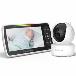 Monitors Mboss 5inch Lullabies Mboss Video Baby Monitor with Remote PanTiltZoom Camera and Audio.Two Way Talk VOX Mode