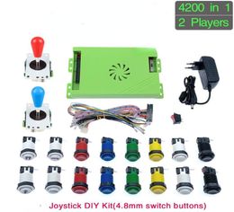 Portable Game Players 4200 In 1 14 DIY Kit 8 Way Joystick American Style Push Button Arcade Box Cabinet For 2 Playes4915103
