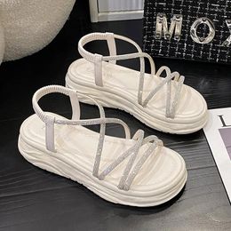 Casual Shoes 2024 Beach Sandals For Women Fashion Rhinestone Womens Comfort Non-slip Platform Zapatos Para Mujeres Sell