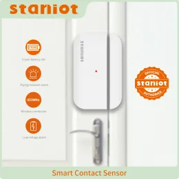 Control Staniot Door and Window Open/Closed Magnetic Sensor Wireless Connexion Smart Home Contact Sensor with 5Year Battery life