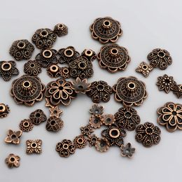 150pcs Mixed Tibetan Copper Vintage Metal Loose Spacer Bead Caps For Jewellery Making DIY Finding Accessories Supplies Wholesale 240408
