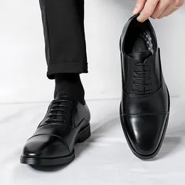 Casual Shoes Leather Fashion Men All-match Stylish Business Footwear Pointed Toe Male Oxfords Brand Coiffeur