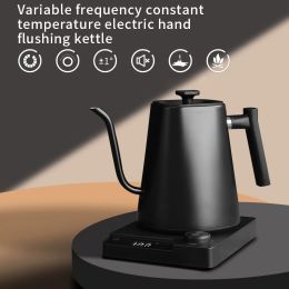 Kettles 110V/220V Electric Kettle 1.0L Gooseneck Hand Brew Coffee Pot 1200W Rapid Heating Temperature Control Pot Stainless Steel Liner
