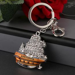 Keychains Sailing Keyring Cute Rhinestone Charm Fashion Jewelry Crystal Pendant Keychain Ysk070 Christmas Gift