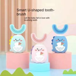 toothbrush Sonic Silicone Children Electric Toothbrush Smart 360° Cartoon 26 Baby Toothbrush Automatic USB Rechargeable U Shape Toothbrush