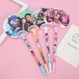 Pens 36pcs/lot Kawaii Demon Slayer Gel Pen Cute Fan 0.5mm Black Ink Neutral Pens Kids Gift Creative Stationery Office School Supplies