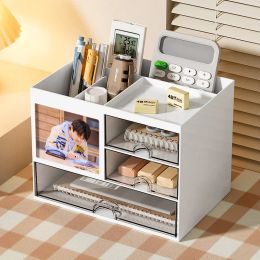Drawers Multifunctional Stackable Storage Drawer Plastic Office Desktop Stationery Organiser Multi Compartments Cosmetics Storage Box