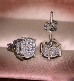 Stud Earrings simulation diamond for men and women simple fashion round four diamonds micro female1628273