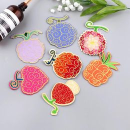 Brooches Anime Fruit Embroidered Iron On Patches For Clothing Jeans Badges Applique Stickers Sewing Patch Diy