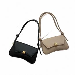 knot Tote Bag Crossbody Bag Women Shopper Purse Solid Underarm Bag Elegant Handbag Persality Metal Lock Buckle Armpit 20hZ#