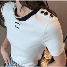 Womens T Shirt Designer For Women Shirts With Letter And Dot Fashion tshirt Embroidered letters Summer Short Sleeved Tops Tee Woman Fashion Clothing 3646635